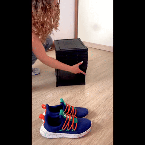 Pecueca por toda la casa? Zapatero Negro 6 puestos
