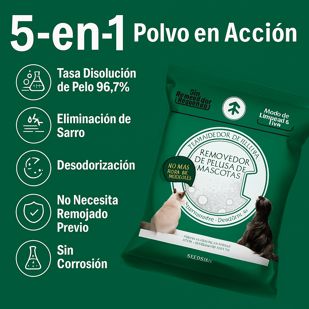Disolvente de Pelo en tu lavadora CHAO pelos de mascota🐶 en tu ropa! 🎁6 sobres. Oferta hasta terminar existencias